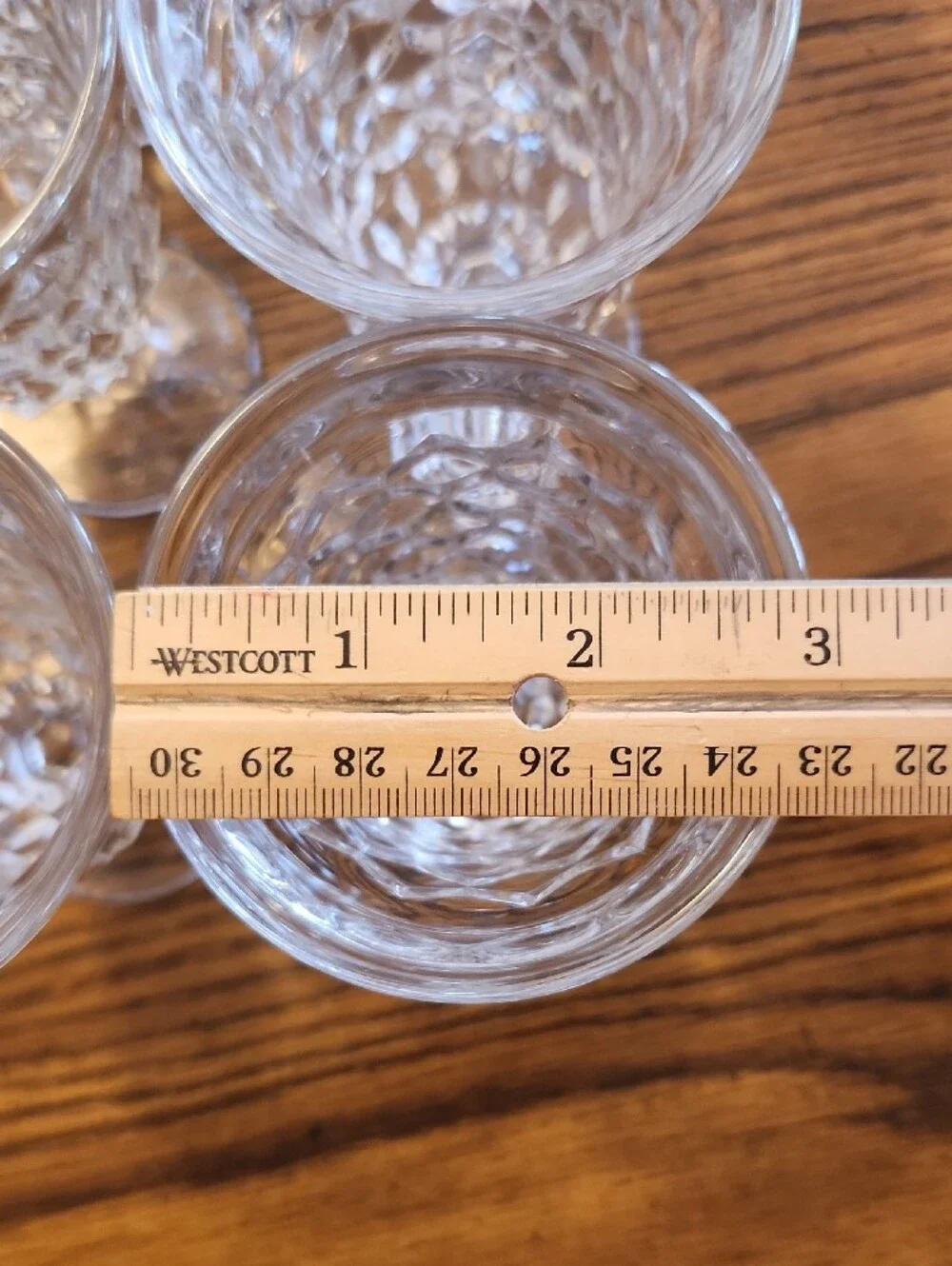Fostoria American Clear Footed Juice Glasses Set Of 8 Retro Cubist style